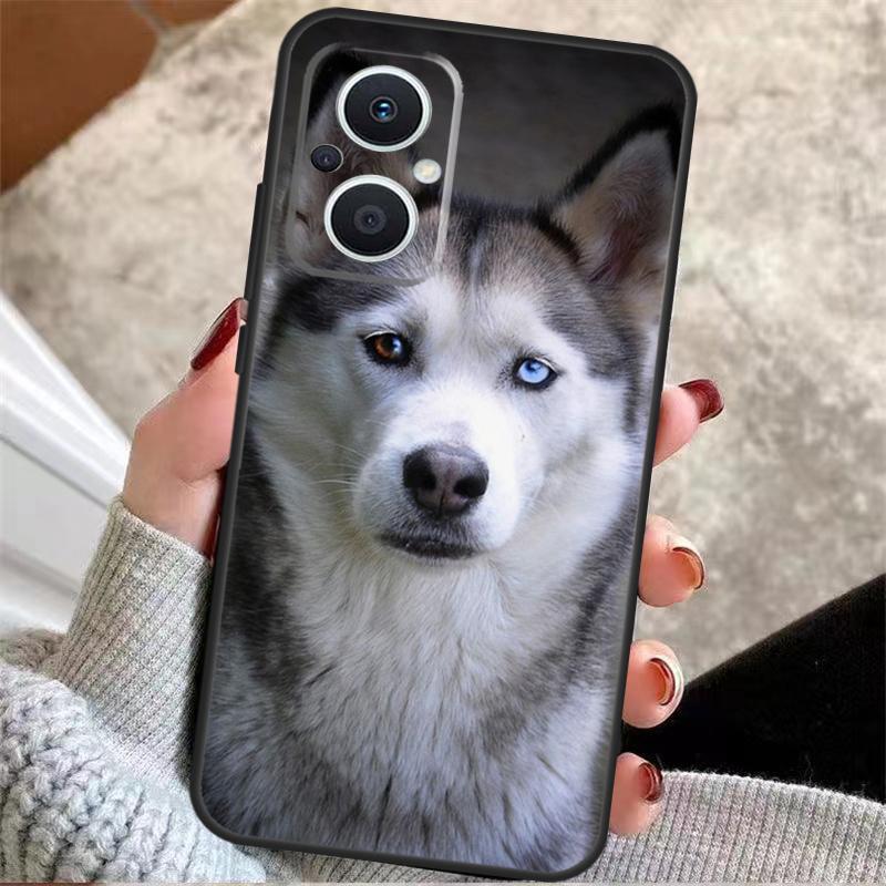 Animal Husky Puppy For OPPO Reno 14 12 11 10 13 Pro 8T 11F 12F 13F 14F 7 8 Lite OPPO Find X9 X8 X6 X5 Pro Case