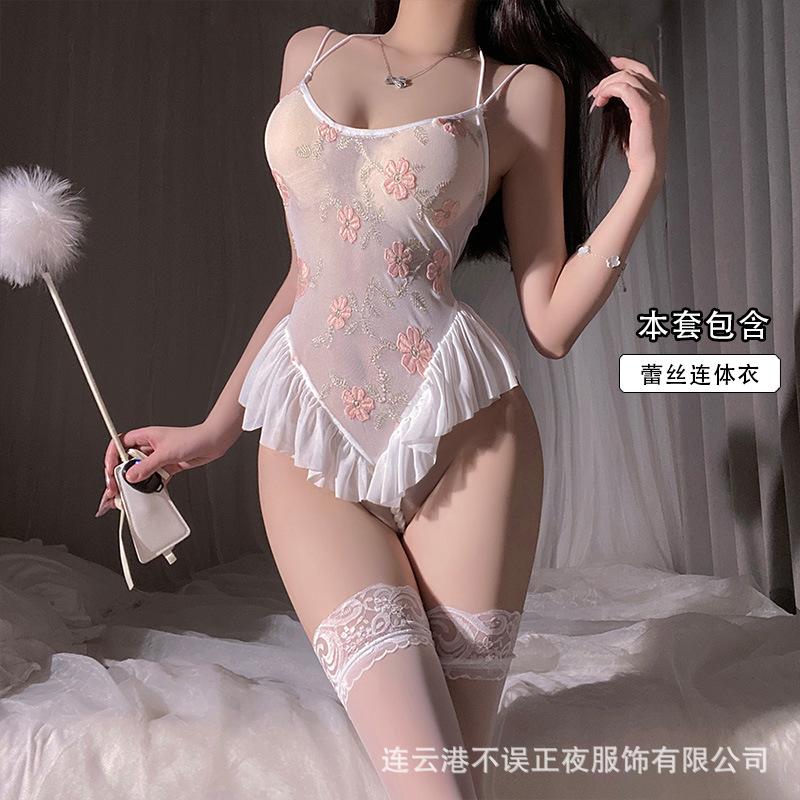 Sexy lingerie sexy lace onesie pure desire to flirt seduction uniform qqny pajama suit women