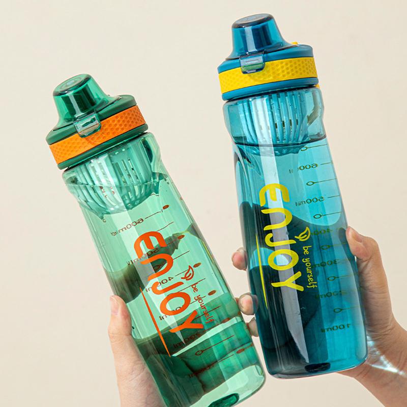 Sticlă de apă din plastic pentru băut, portabilă, sport, cană pentru ceai, cafea, ustensile de bucătărie, sticlă de apă pentru copii pentru școală