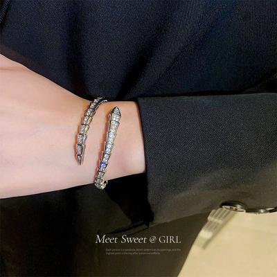 Armband mit hochwertigem Gefühl Farbe Schlangenknochen Mikroverkrustetes Zirkonarmband Geister Schlange
