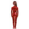 Barn Unisex Performance Jumpsuit Metallic Glansig, Långärmad Halsringad Helkroppsdräkt För Halloween & Dansrollspel