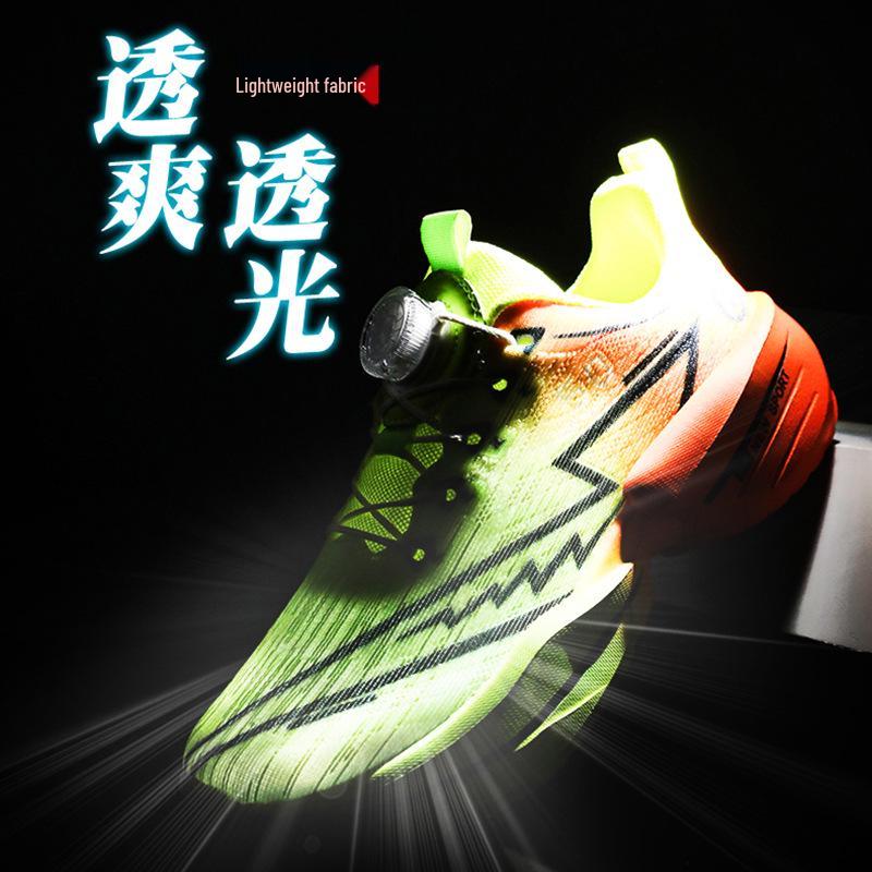 Red Hare 8 PRO: Ultra-light Soft Sole Running Shoes with Shock Absorption, Carbon Plate Rebound, and Rotating Buckle for Kids.