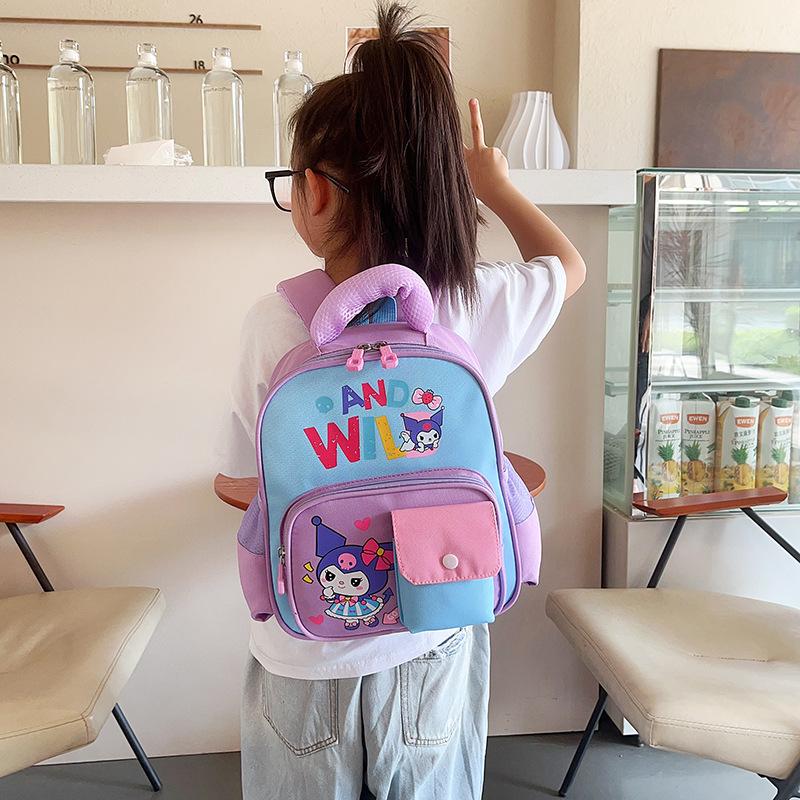 Kindergarten Primary School Students Schoolbag Going Out To Play Cartoon Animation Children Small Backpack Girls Boys Contrasting Backpack