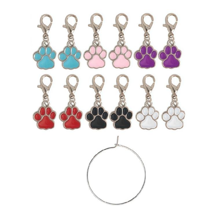 Knitting Progress Markers with Metal Clasps and Storage Rings for Crochet Row, Sewing Crafts and DIY Needlework