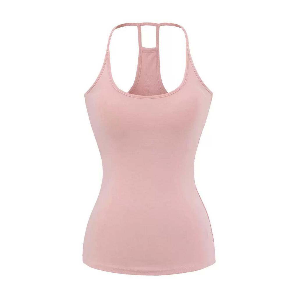 Women's Cross-border Yoga Set: Bare Feel Sports Tank with Chest Pads & High Elastic Flared Fitness Pants