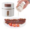 3Pcs Magnetic Spice Jars Set Wall-Mounted Seasoning Dispenser Plastic Spice Tins Screw-Cap Double