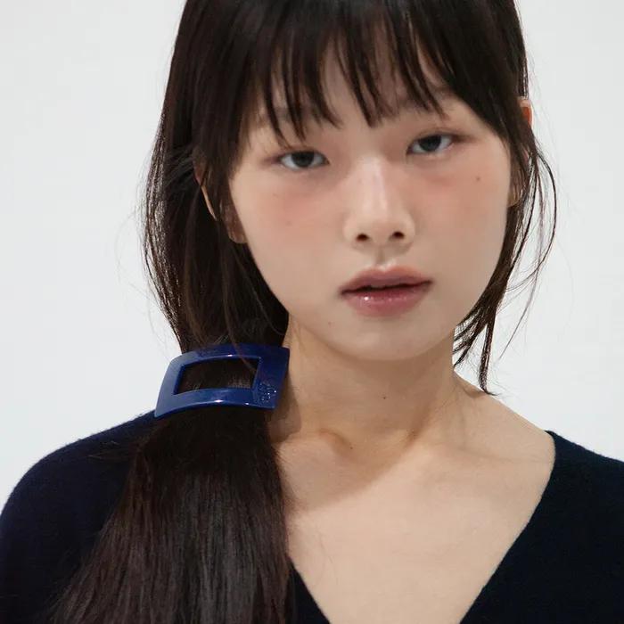 Square Plain Hair Pin - Deep Blue