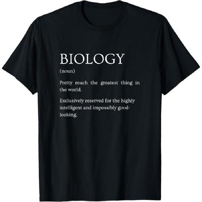 Definice biologie - Vtipné Sarkastické Biologie Předmět Unisex-Dospělí Tričko Černé Malé Výstřih do V Krátký Rukáv