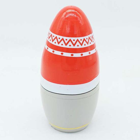 5Pcs/Set Christmas Gnome Russian Nesting Doll 5 Layers Handmade Wooden Matryoshka Santa Dwarf Elf Stacking Toy Desktop Figurine Decoration