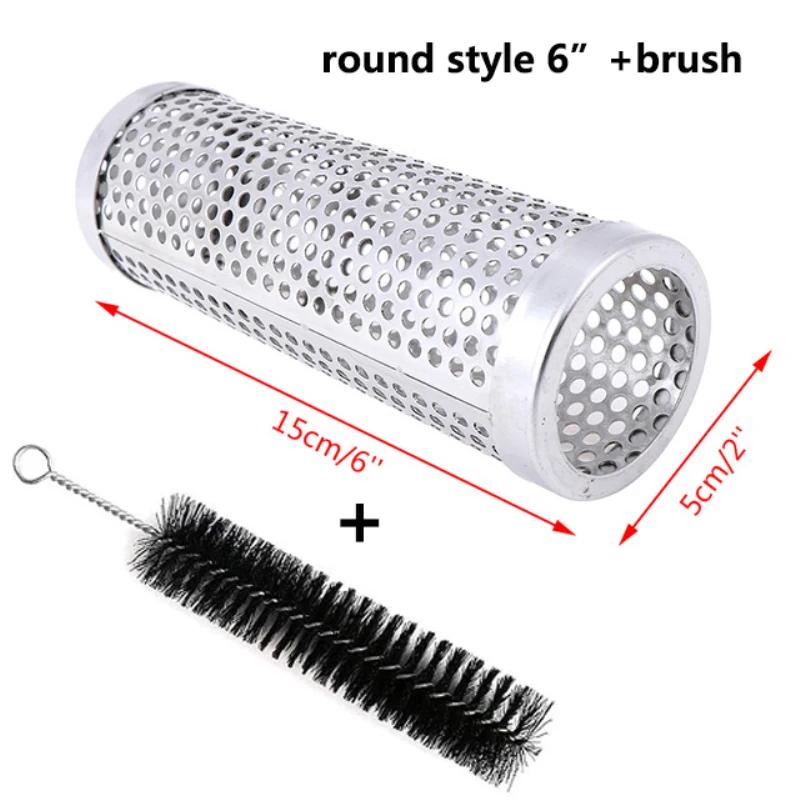 BBQ Smoker Tube Stainless Steel Barbecue Smoking Mesh Tube BBQ Accessories Pellet Smoker Filter Tool Kitchen Utensils