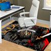 Retro Samurai Pattern Print Rug - Durable Stylish Mat for Desk Coffee Table Hallway, Japanese Themed Home Decor