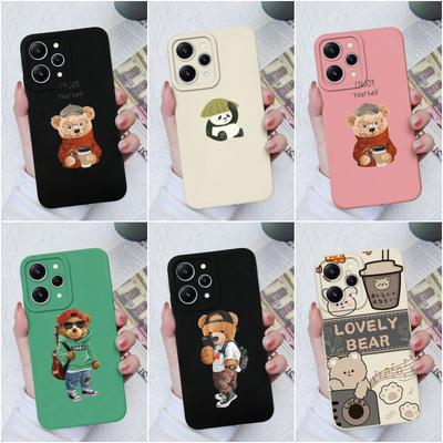 Hüllen für Xiaomi Redmi 12 A1+ A2+ 9A 9C 10A 10C 11A 12C Handyhülle Stoßstangen Niedlicher Bär Stoßfeste Silikonhülle Kameraschutz für Redmi Handyhülle