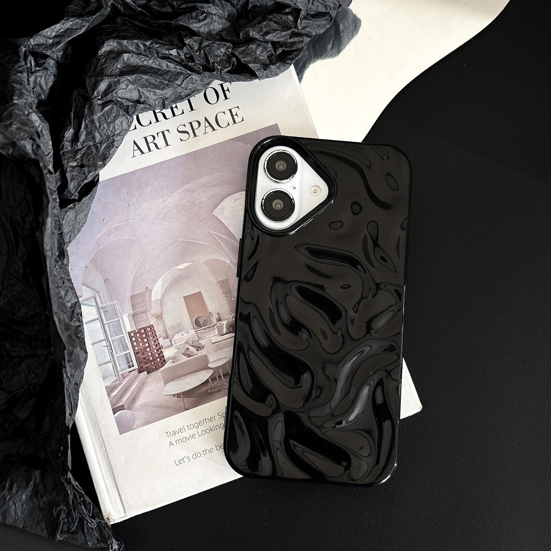

Three-Dimensional Texture Silicone Case for iPhone 16 Pro Max/17 with Niche Instagram Design 15Pro