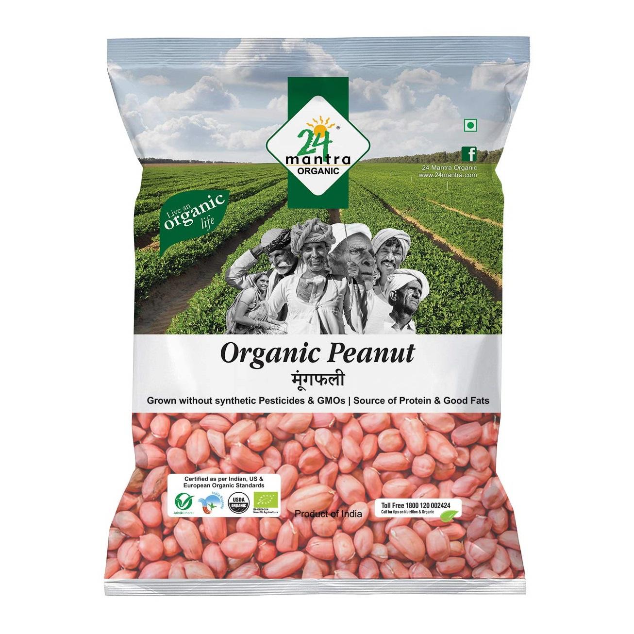 

Арахис (500 г), Organic Raw Peanut, 24 Mantra Organic