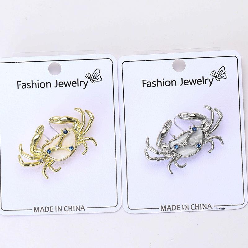 1 Piece Elegant Zodiac Jewelry Accessory Creative Animal Cancer  Star Crab Brooch Pins For Men And Women Gift