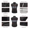 Cycling Sets WOSAWE Mens MTB Bike Vest Gel Padded Shorts Windproof