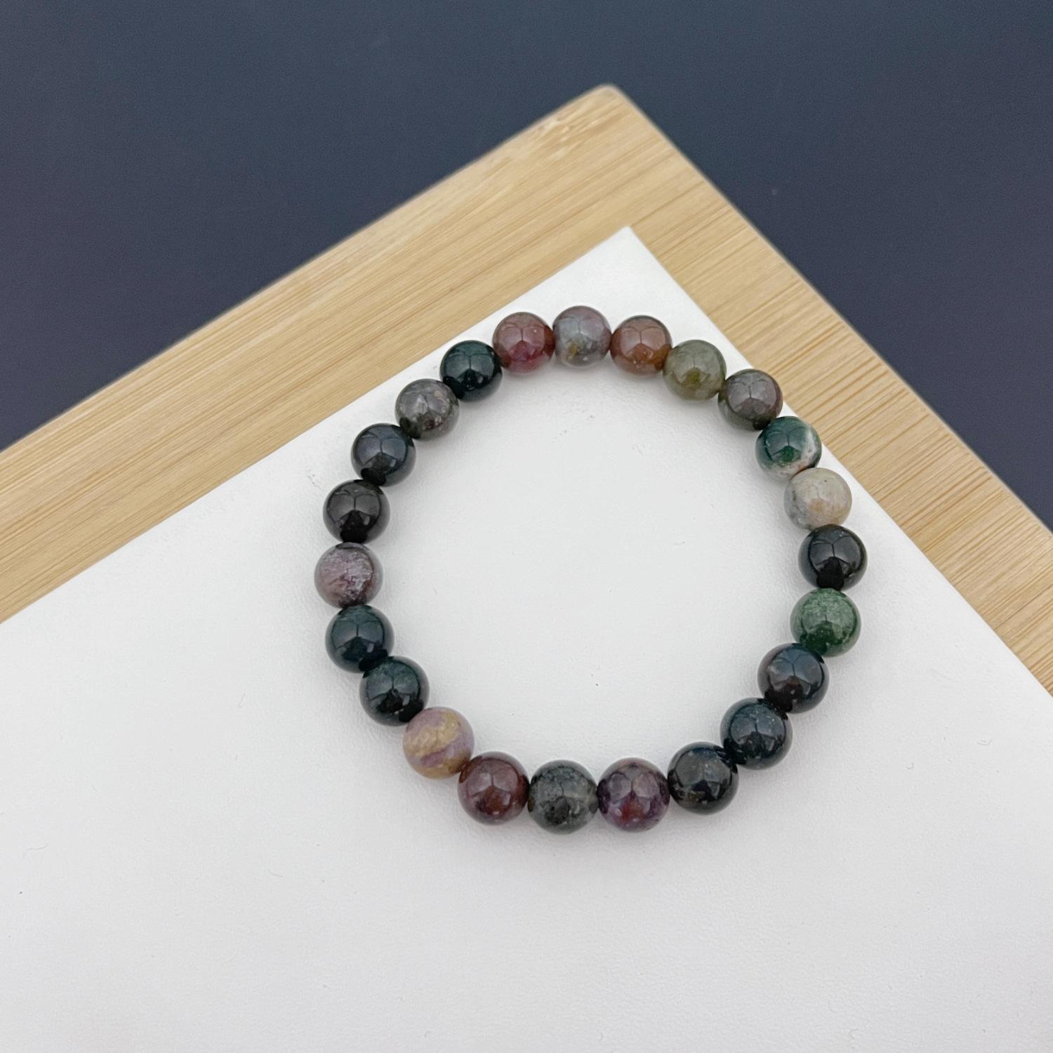 JYL TS Bracelet Natural Stone Solid Color Design Balances Energy & Harmony T976