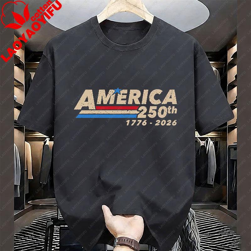 

America 250th Anniversary USA 250 Years Graphic T Shirts 4th of July Shirt for Unisexs Tee Womens Clothing Cotton PlusSize Casual 3XL