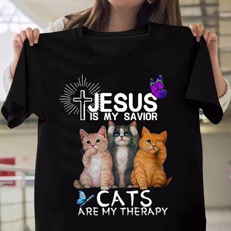 ZIMOXUAN Milovníci koček \Ježíš je můj Spasitel Kočky jsou moje terapie\ Ženy
