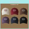 Cotton Baseball Cap With Embroidered Letters For Casual Sun Protection In Spring Autumn