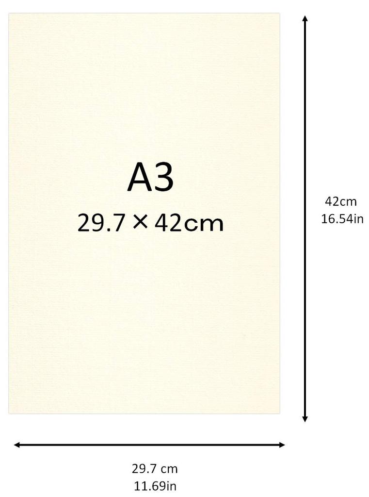 Kawasumi Washi Bamboo Grain A3 50 Sheets Paper, Pattern, Cream, Size,