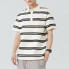 Summer Striped Polo Shirt Short-sleeved Men's Lapel T-shirt Men's Lapel Thin Short T-top
