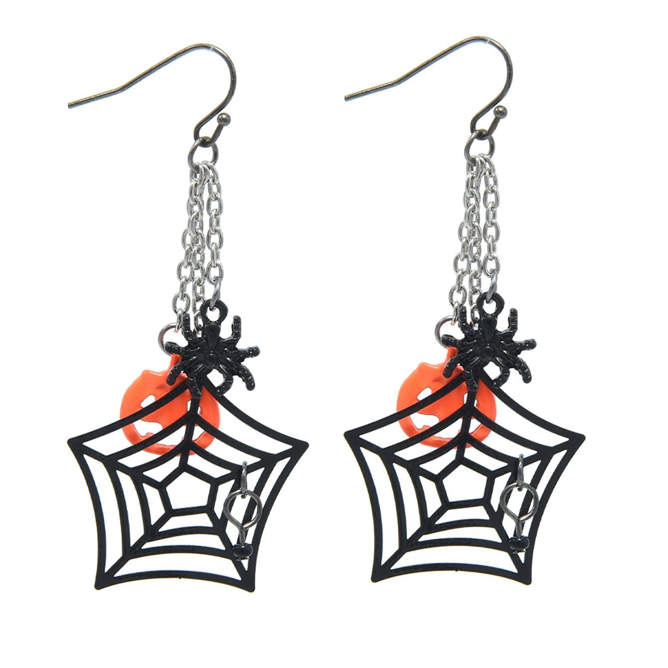 

Хэллоуин Ретро Оранжевая Тыква Готический Паук На Паутине Серьги Подвески Украшения Для Вечеринки Подарок Для Милашек Женщин Подростков