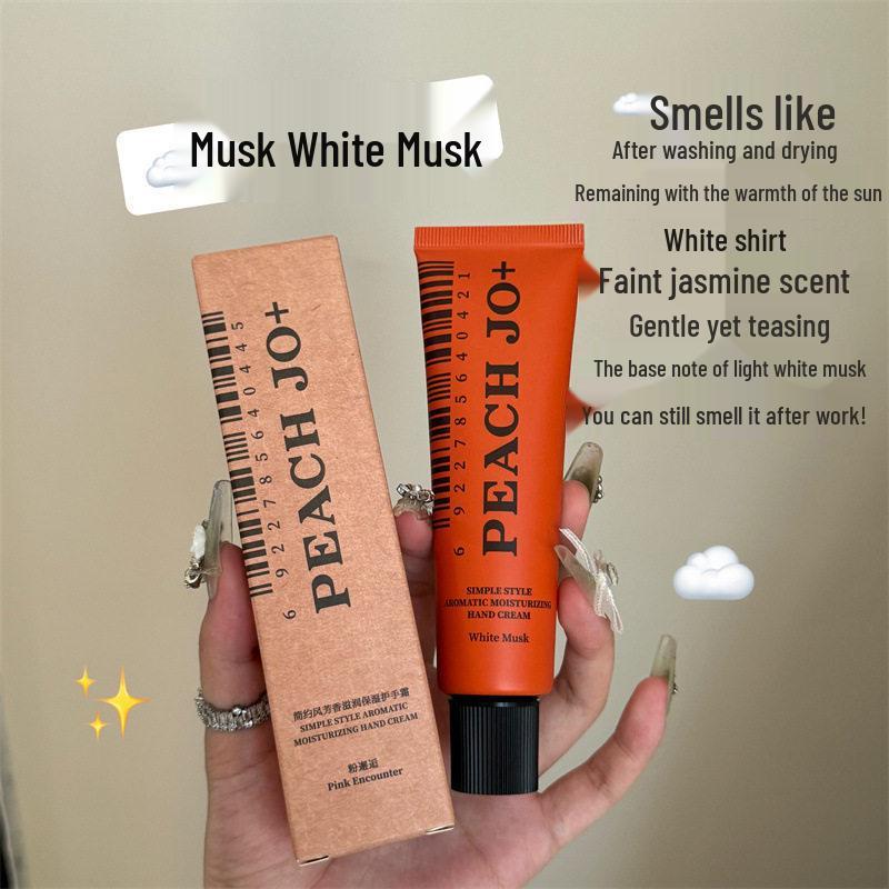 Peach-Scented Non-Greasy Moisturizing Hand Cream with Long-Lasting Fragrance