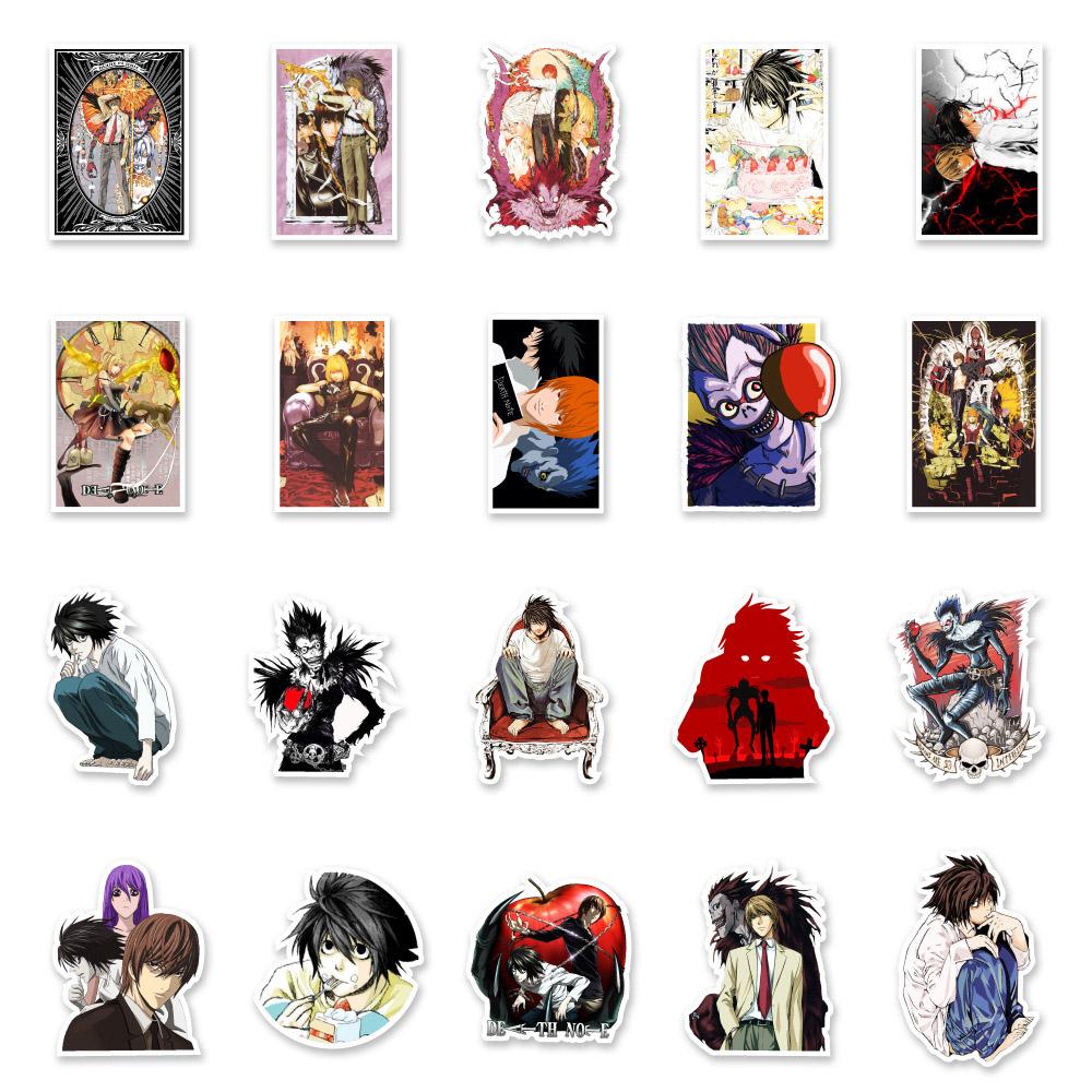 10/30/50pcs Cool Anime Death Note Stickers Cartoon Graffiti Sticker DIY Skateboard Notebook Luggage Phone Case Decals Toy Gift