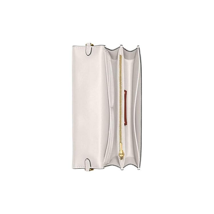 New COACH Bea Cross Grain Leather Shoulder Bag, Crossbody Bag, Handbag Small Women's White CC501-B4HA