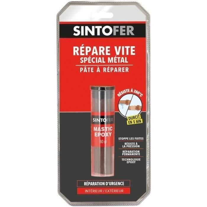 Mastic Époxy - SINTOFER - Répare Vite - 60 G - Résistant À L'eau - Prise Ultra Rapide