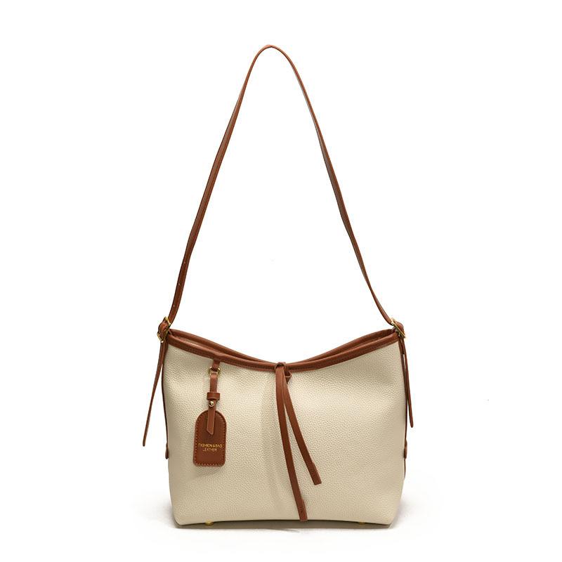 

Color Solid Women Casual Crossbody Bag Pu Fabric Stylish Stitching Everyday Wear коричневый