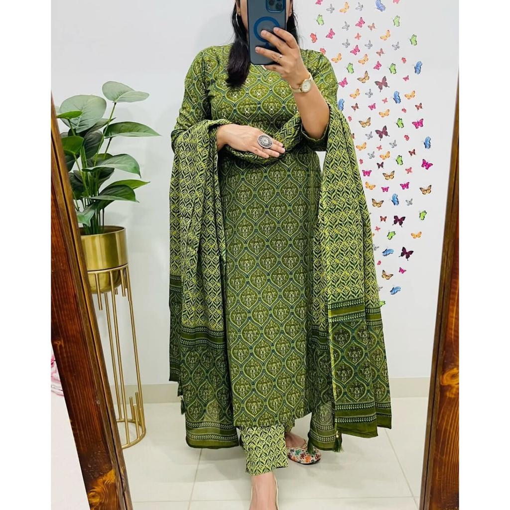 Women Designer Kurta Pant Dupatta Set Indian Party Wear Salwar Suits Kurti Dress 2381
