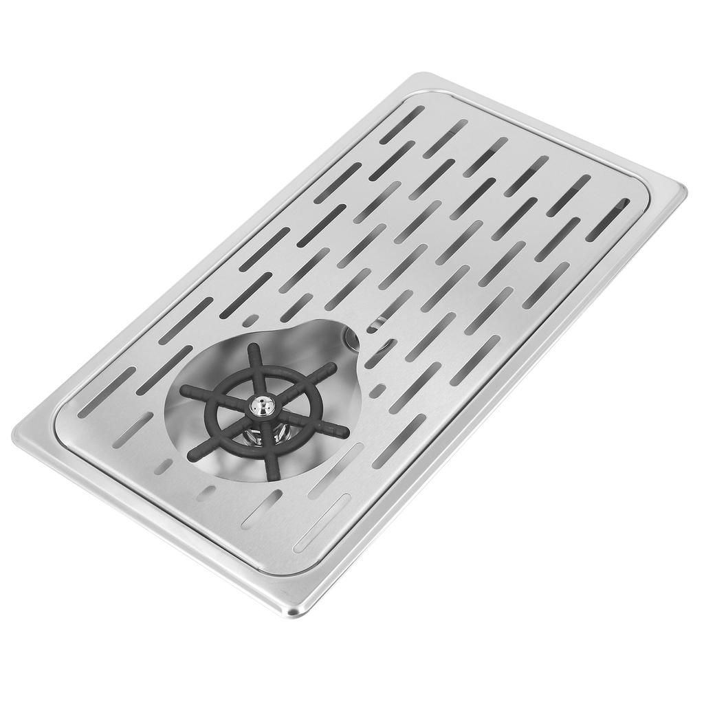 Washer Glass Rinser G1/2 Water Connection Port Silver Pitcher Rinser Countertop Sink for Bar Coffee