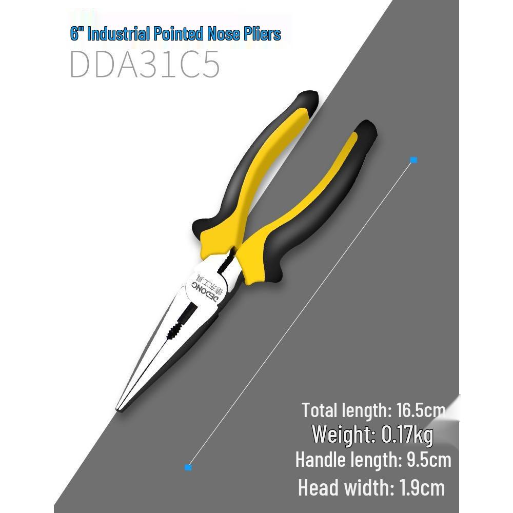 6-inch & 8-inch Multipurpose Industrial Grade Needle Nose & Diagonal Nose Pliers – Electrician's Steel Hand Tool