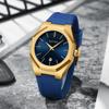 BestWin Luxury Quartz Wristwatch Silicone Strap Reloj Hombre Sport Watch For Man Fashion Date Silicone Calendar Waterproof Clock