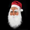 1pcs Santa Claus Style Latex Mask with White Beard for Halloween Christmas Parties Realistic Old Man Latex Head Cover Props