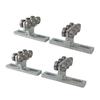 4Pcs Hoist Trolley 6 Wheel T Type Trolley Roller Assembly Hardware for DIY Projects