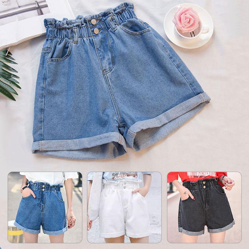 Compra Pantalones Cortos De Mezclilla Para Mujer Talla Grande 5XL Verano  Cintura Alta Azul Pierna De Ancho Casual Damas Pantalones Cortos Pantalones  Vaqueros Para Mujeres Femme Corto 9000 50 T200704 Barato 