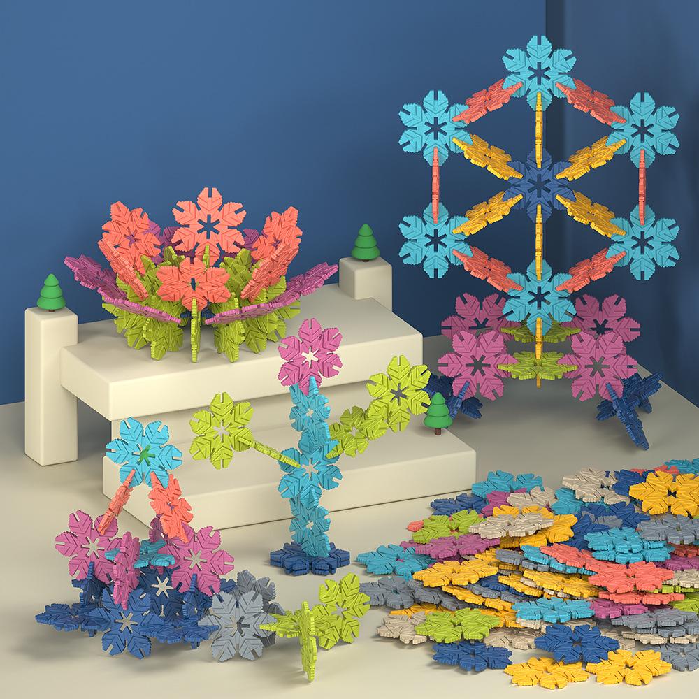 Diy Assembled Snowflake Building Block 3-6 Years Old Early Education Enlightenment Boys And Girls Children'S Gifts