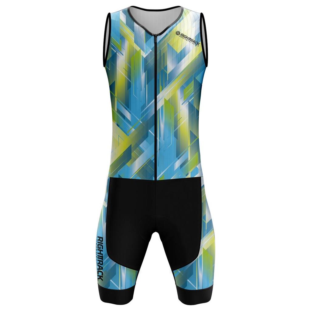 Pro Triathlon Trisuit Unisex Sleeveless Training Clothing Colorful Skinsuit Cycling Running Apparel Summer Breathable Cycling Suit Set