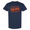 Chicago Wave - Sport Football Short Sleeve T Shirt - Navy