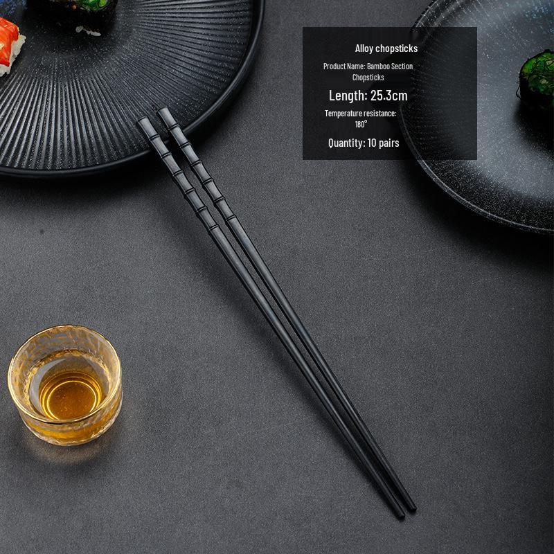 High-Temperature Resistant Non-Slip Japanese Alloy Chopsticks for Cooking & Sushi