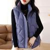 Plus Size Autumn Warm Vests for Women  New Fashion Loose Women's Winter Coat Hooded Korean Style Cotton Padded Sleeveless Parka