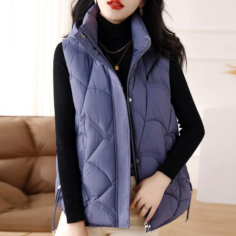 Plus Size Autumn Warm Vests for Women  New Fashion Loose Women's Winter Coat Hooded Korean Style Cotton Padded Sleeveless Parka