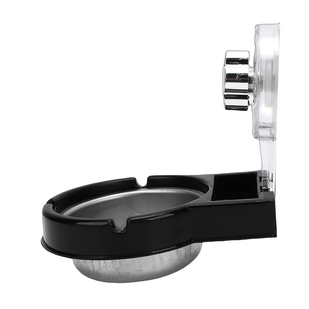 Wall Mounted  tray Space Saving Stainless Steel  tray with Strong Suction Cup for Toilet   Hotel Black