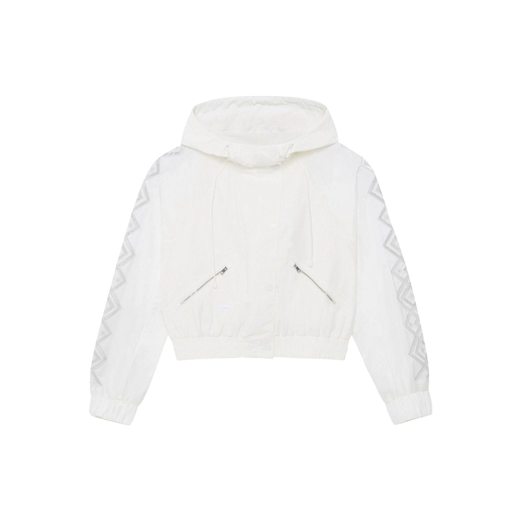 

Li Ning Loose Fit Sports Hooded Windbreaker Jacket Women Outerwear White AFDSB80-1 XL