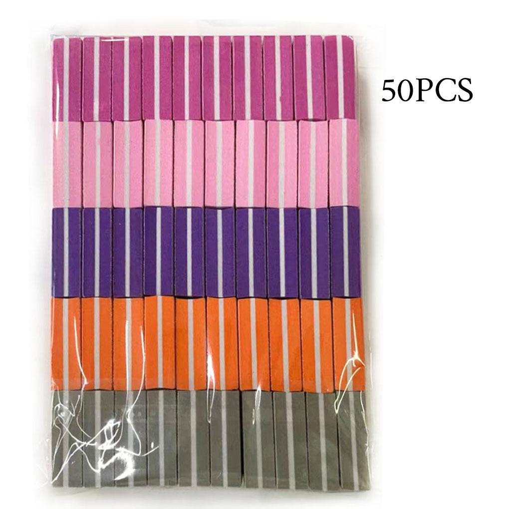 50 Stück Mini Polierfeilen Block Maniküre Bunt Schwamm Nagelkunst Polierpuffer Polierwerkzeuge Gesundheitspflege