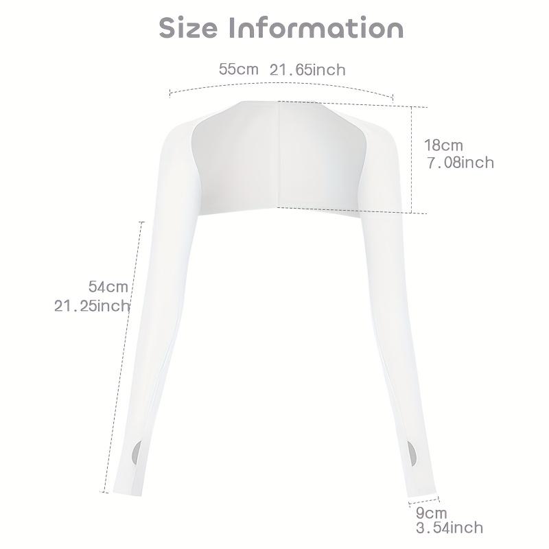 1pc Ice Silk UV Protection Arm Sleeves, Elastic Shawl Cuff Design for Women, Lightweight &Cooling for Outdoor Sports and Driving