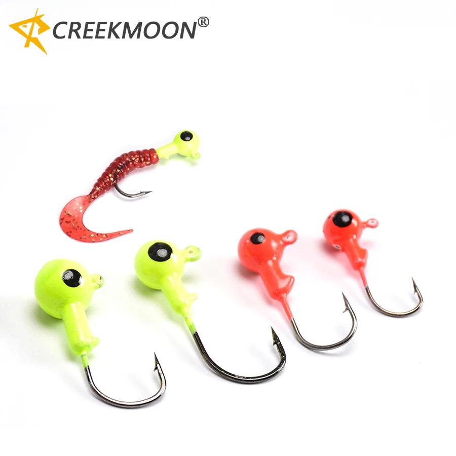 

10 шт. Новые рыболовные крючки Разноцветные свинцовые круглые джиг-головки Рыболовные приманки Крючок для наживки Рыболовные снасти Джиги Рыболовный крючок для моря реки озера 2g